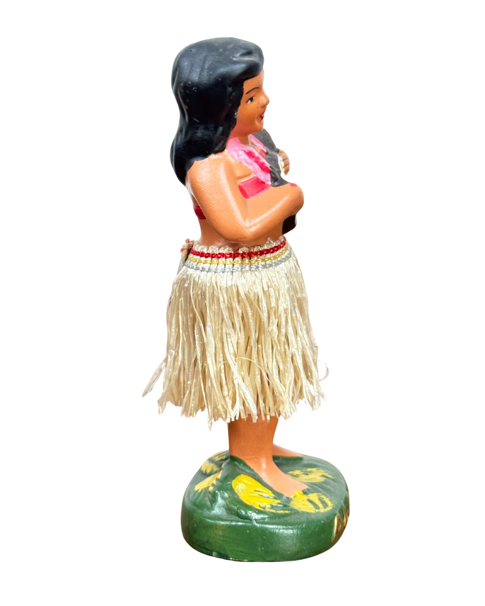 Hawaiian Hula Girl Musician Nodder  1940s-50s Japan 5.5 in H Susie