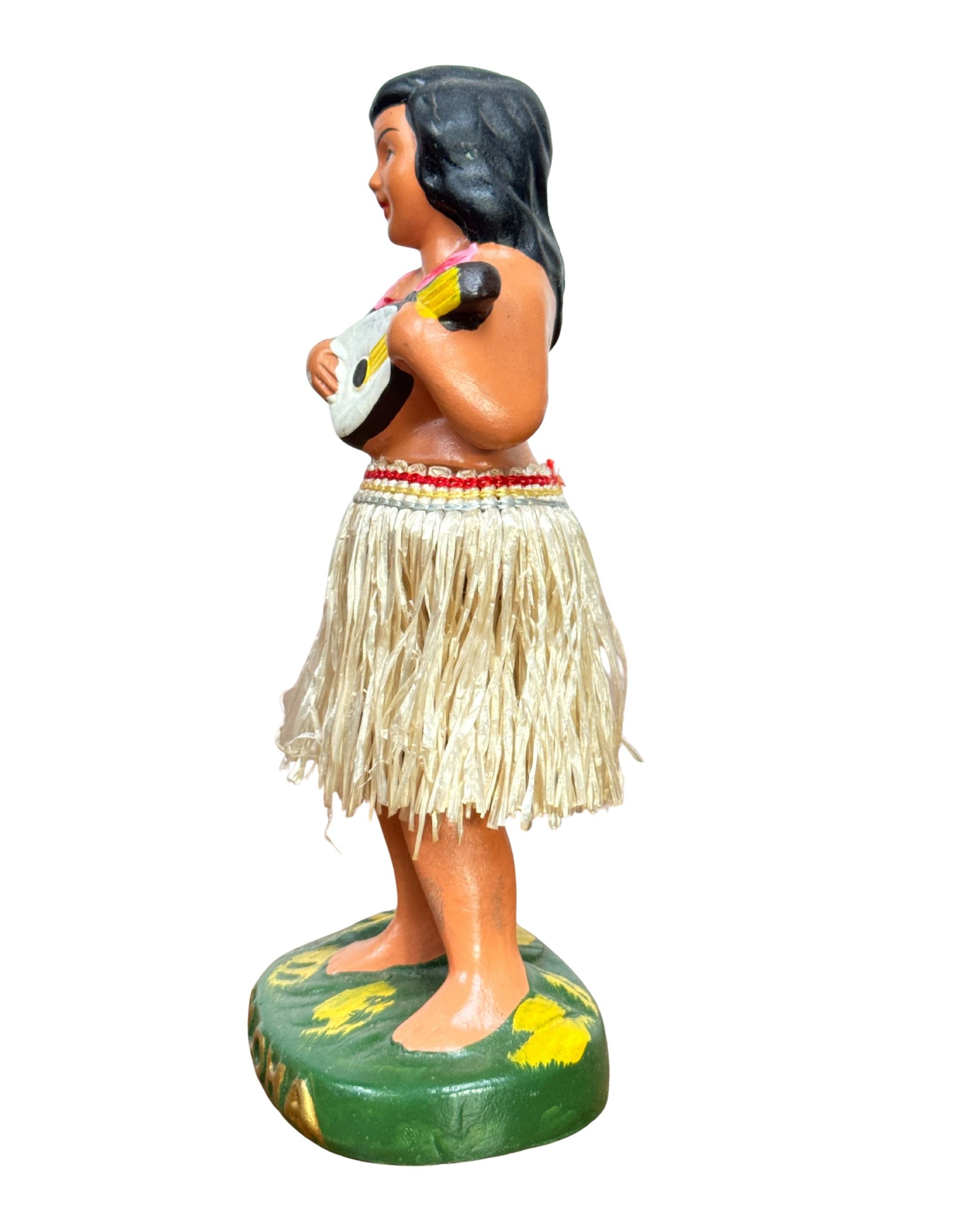 Hawaiian Hula Girl Musician Nodder  1940s-50s Japan 5.5 in H Susie