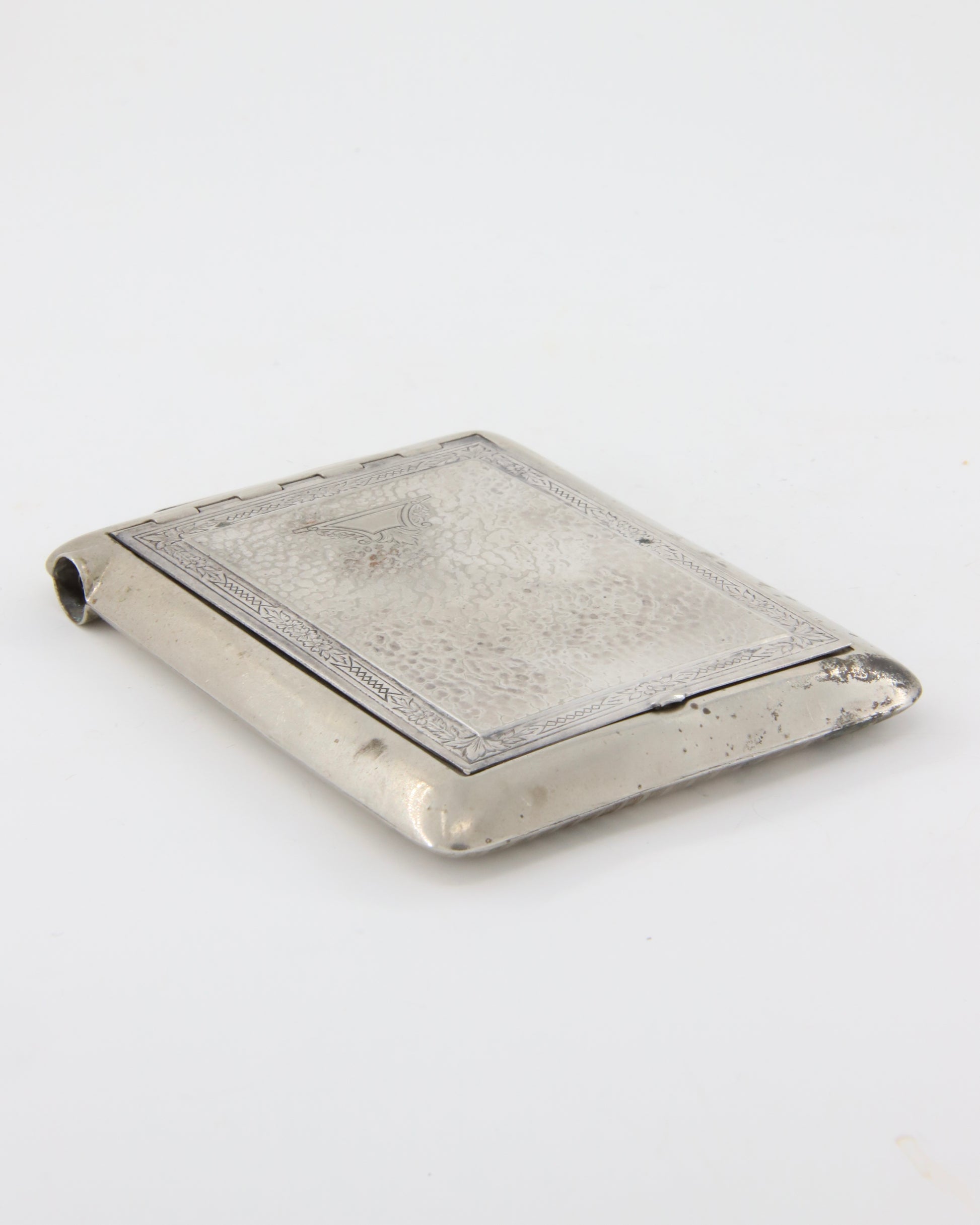 Antique Spring Loaded Novelty Cigarette Carry Case Sterling Silver by Talco