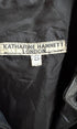 Rare Katherine Hamnett Black Leather Jacket 1980s Vintage England Inside Label