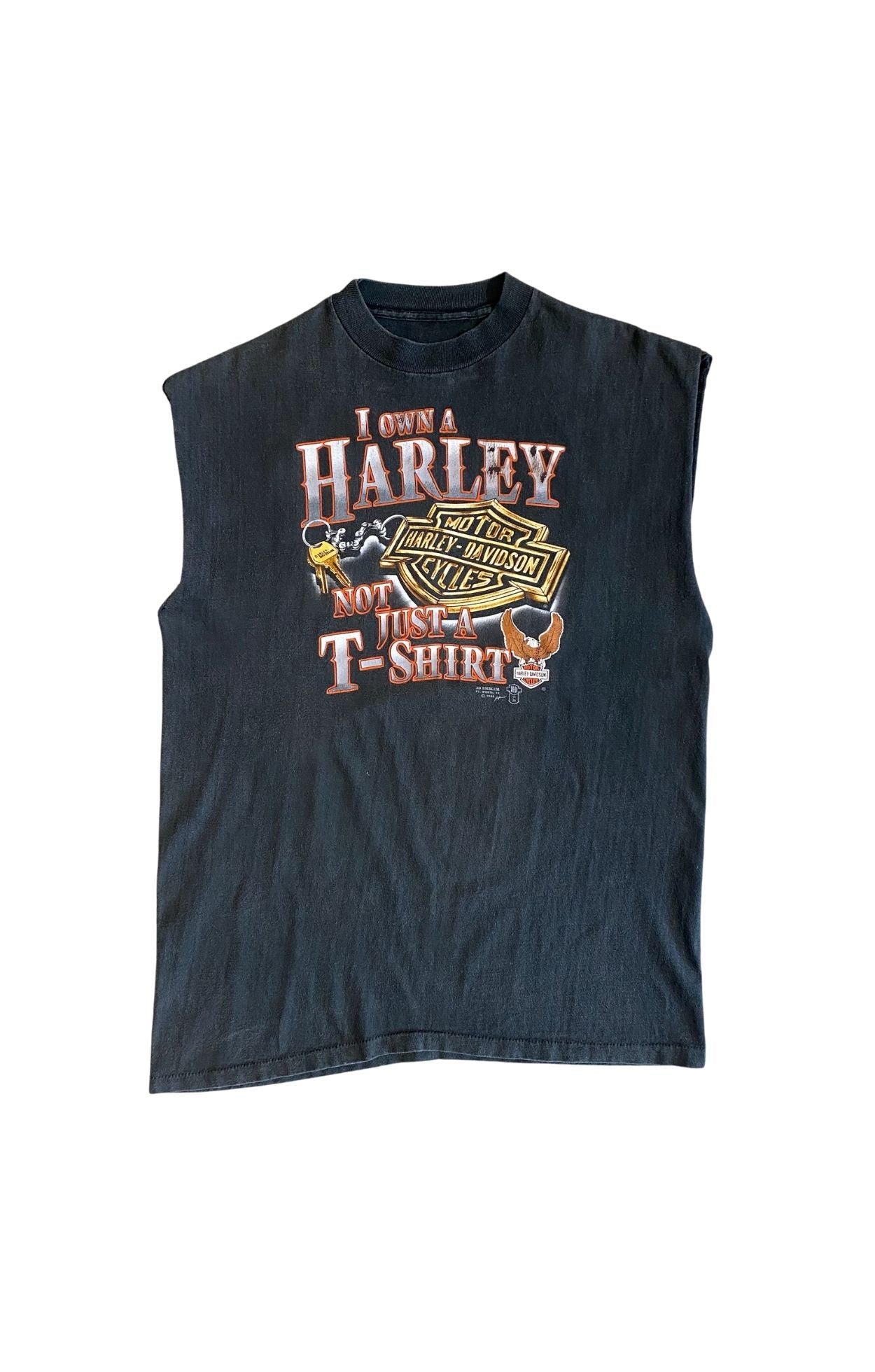 I own a harley black tank top front 