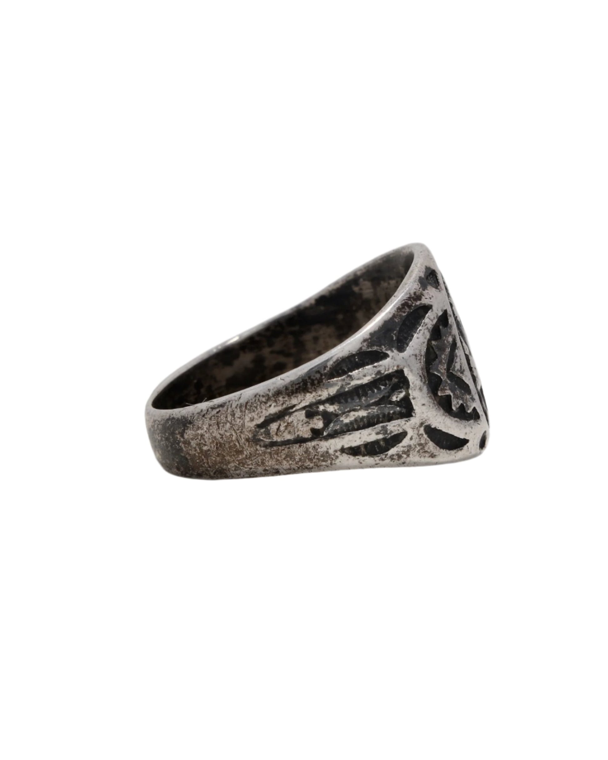 Indian Profile Ring, Fred Harvey Era, Sterling Silver  2