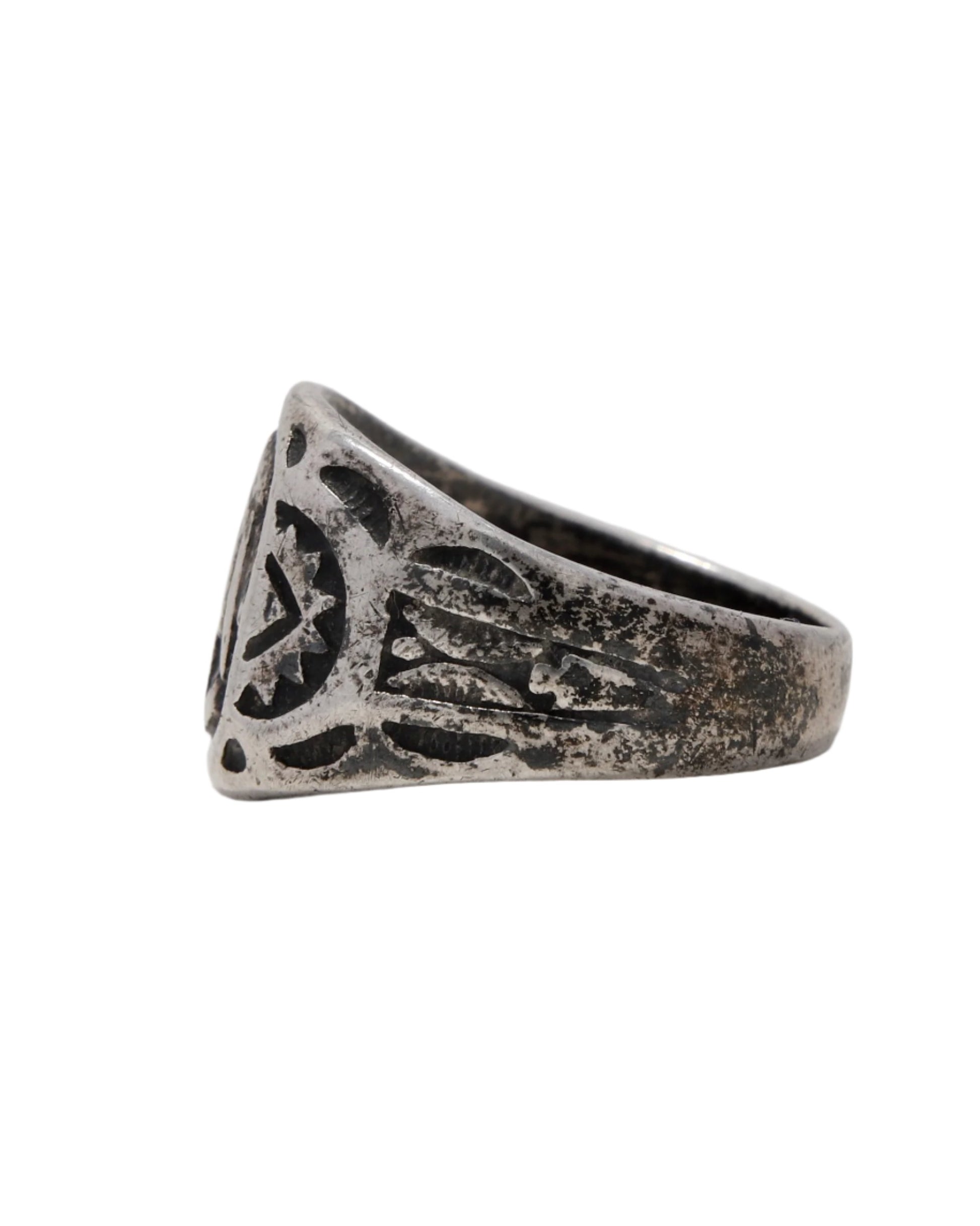Indian Profile Ring, Fred Harvey Era, Sterling Silver  4
