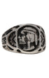 Indian Profile Ring, Fred Harvey Era, Sterling Silver  Front