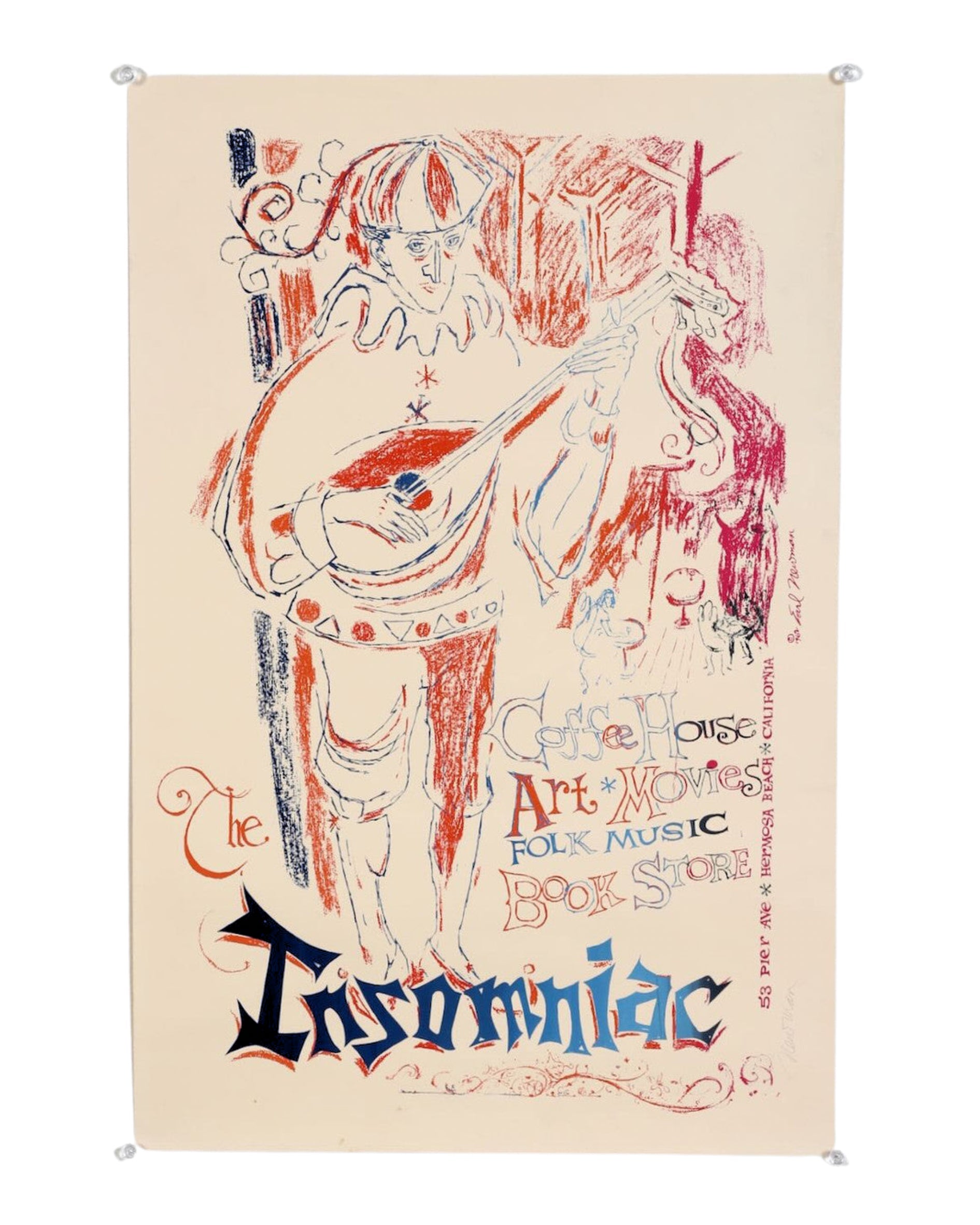 Insomniac Cafe Poster Earl Neuman 35" H x 23" W