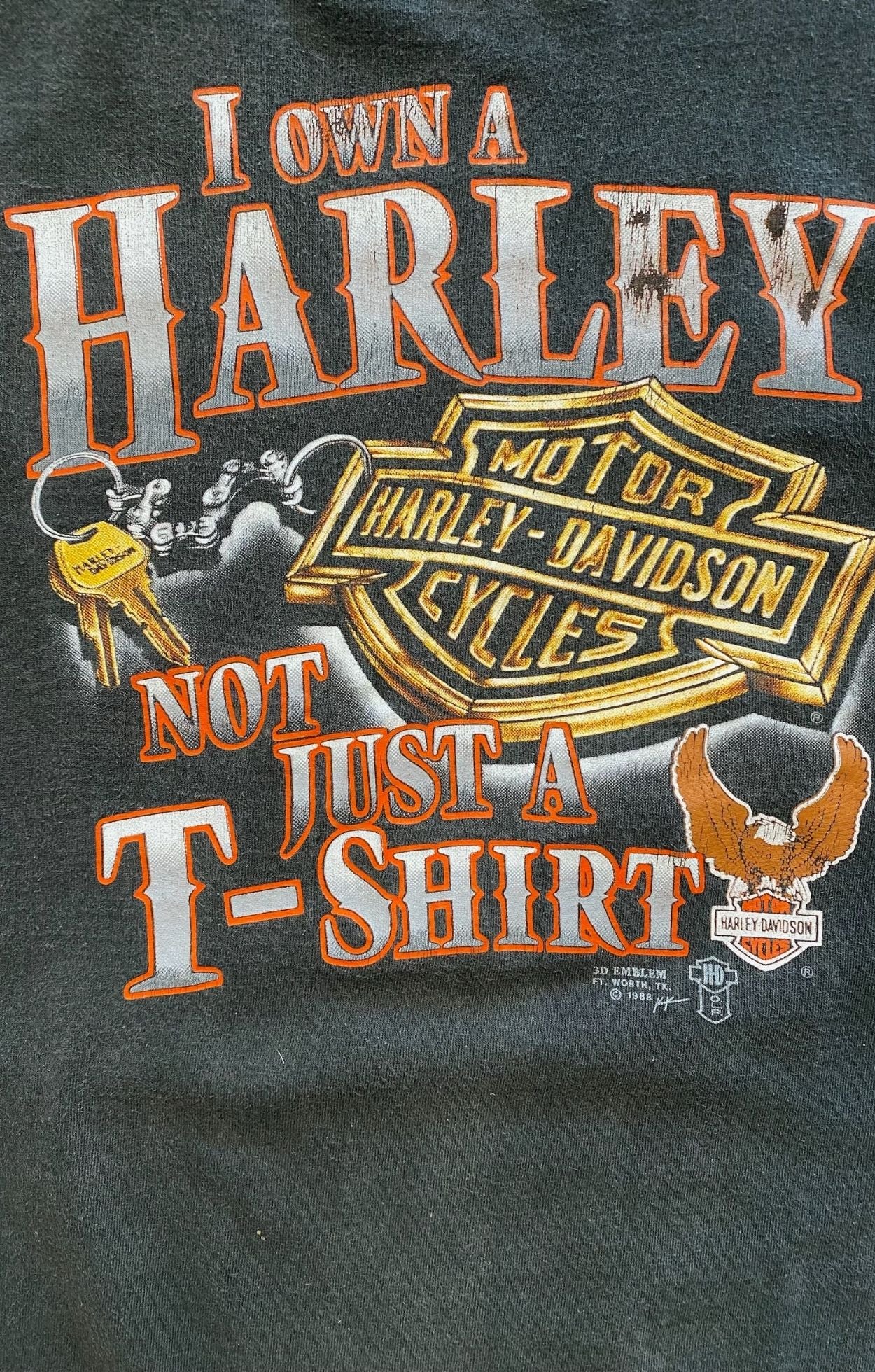 Harley Davidson Orange County I Own a Harley Cut-Off T-Shirt - 1988