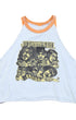 Jethro Tull 1980s T-Shirt Lt Blue Ringer Crop SMALL Front