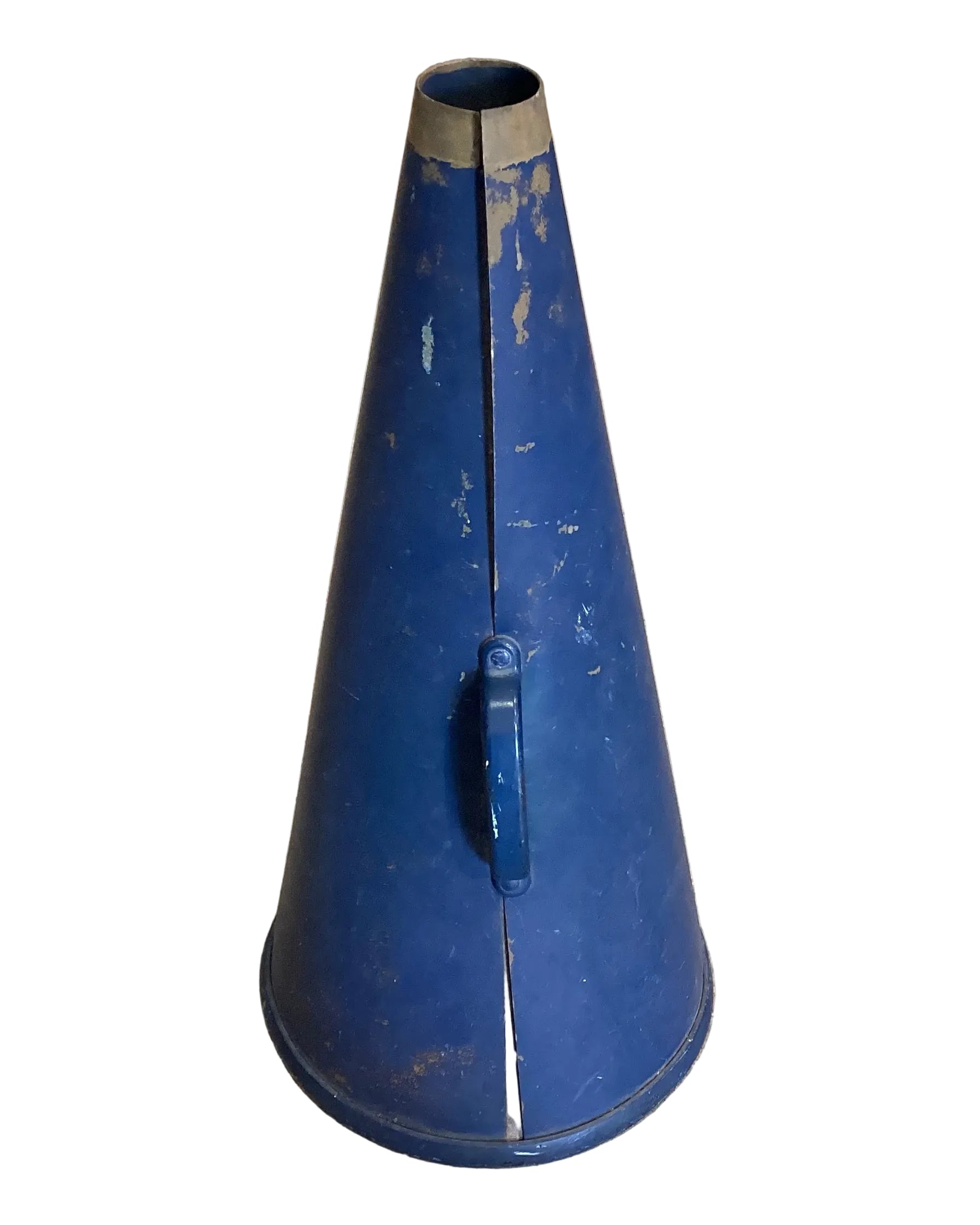 Blue Megaphone handle side.