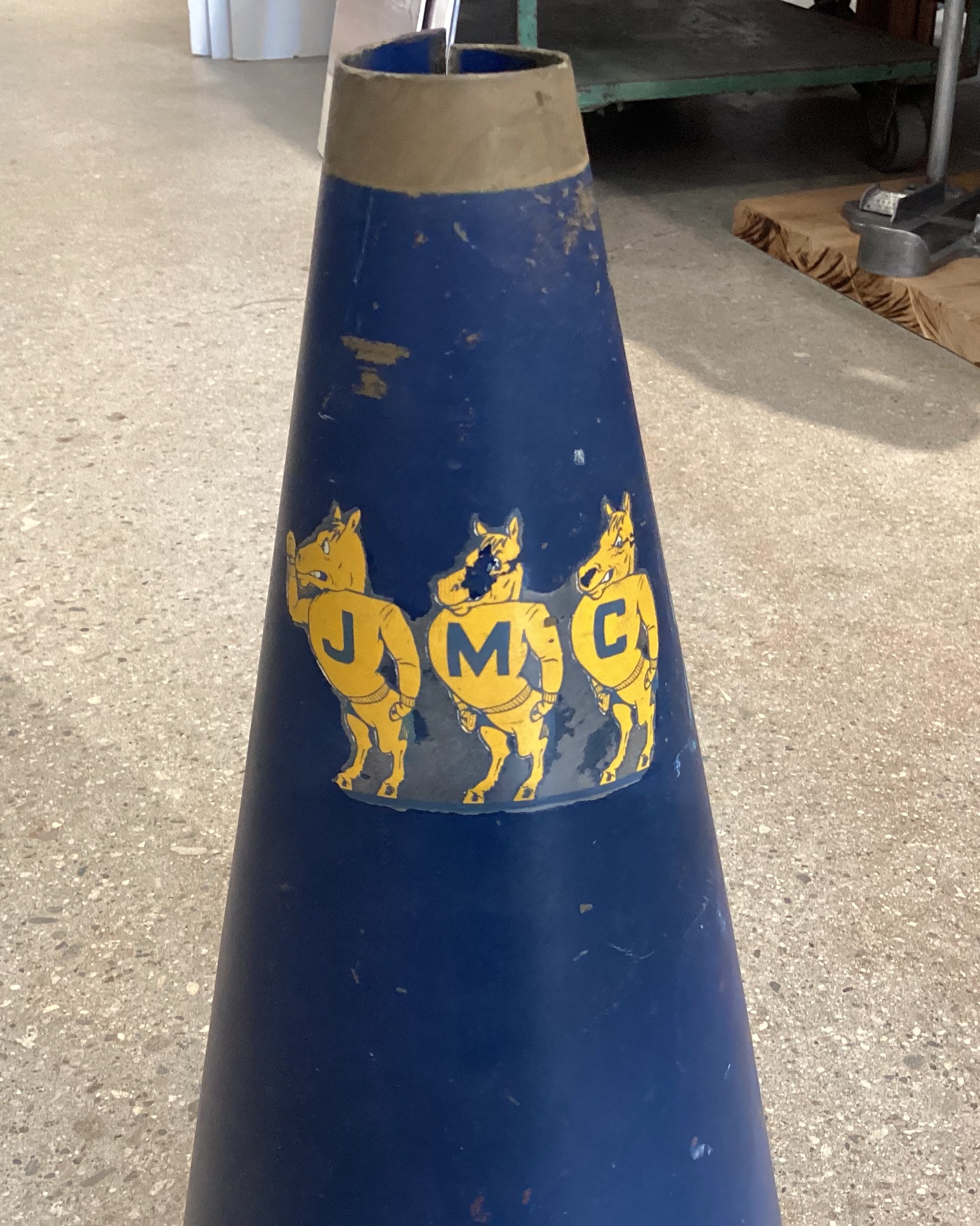 John Muir School JMC Pasadena Megaphone circa 1946-1954 Blue + Gold