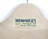 The upclose view of the tag on the Juan Manuel Fangio II Auto Racing Suit.