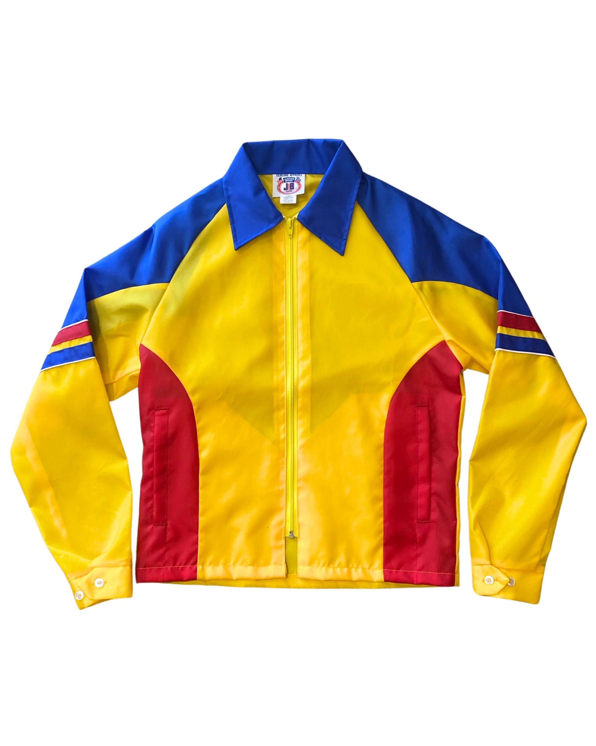 Deadstock Justice Brothers Racing Jacket – Yellow Blue Red, Medium