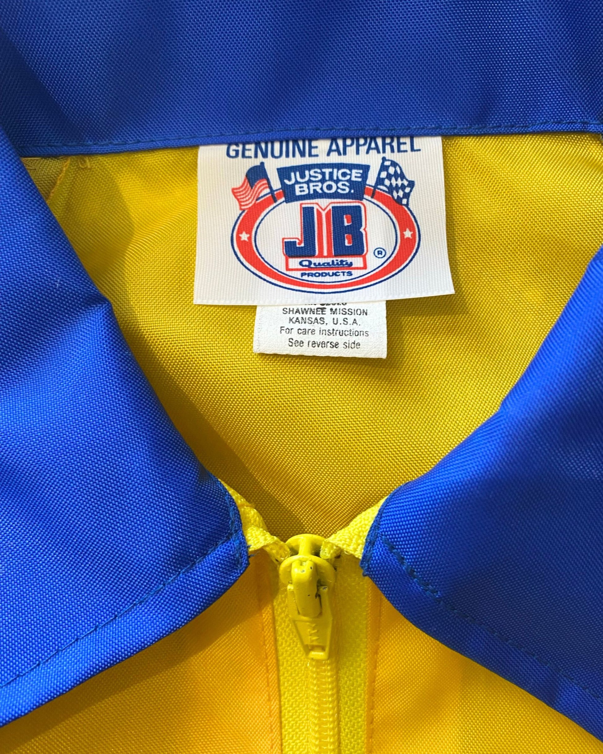 Deadstock Justice Brothers Racing Jacket – Yellow Blue Red, Medium