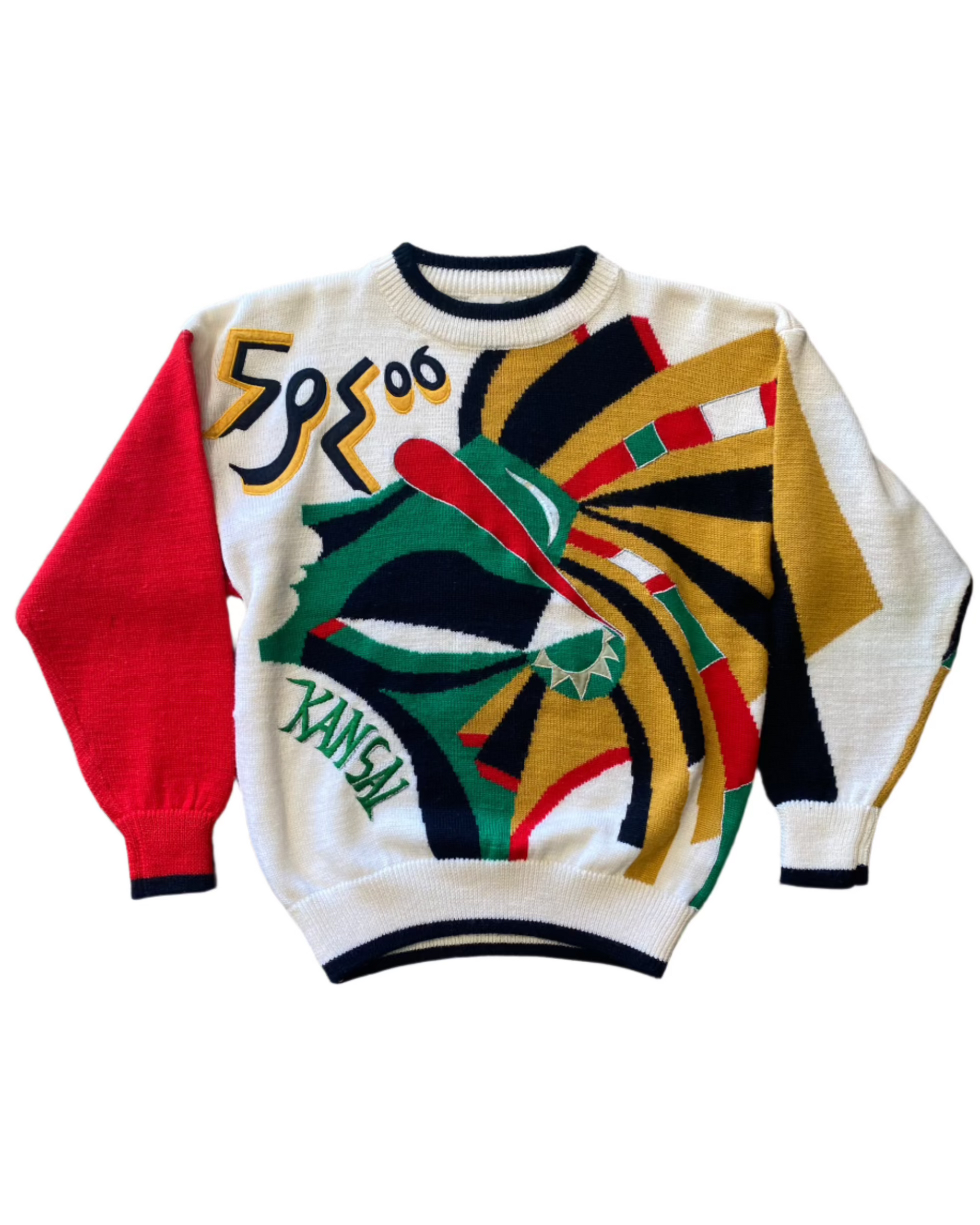 Kansai Yamamoto Women's Color Block Sweater 1980s