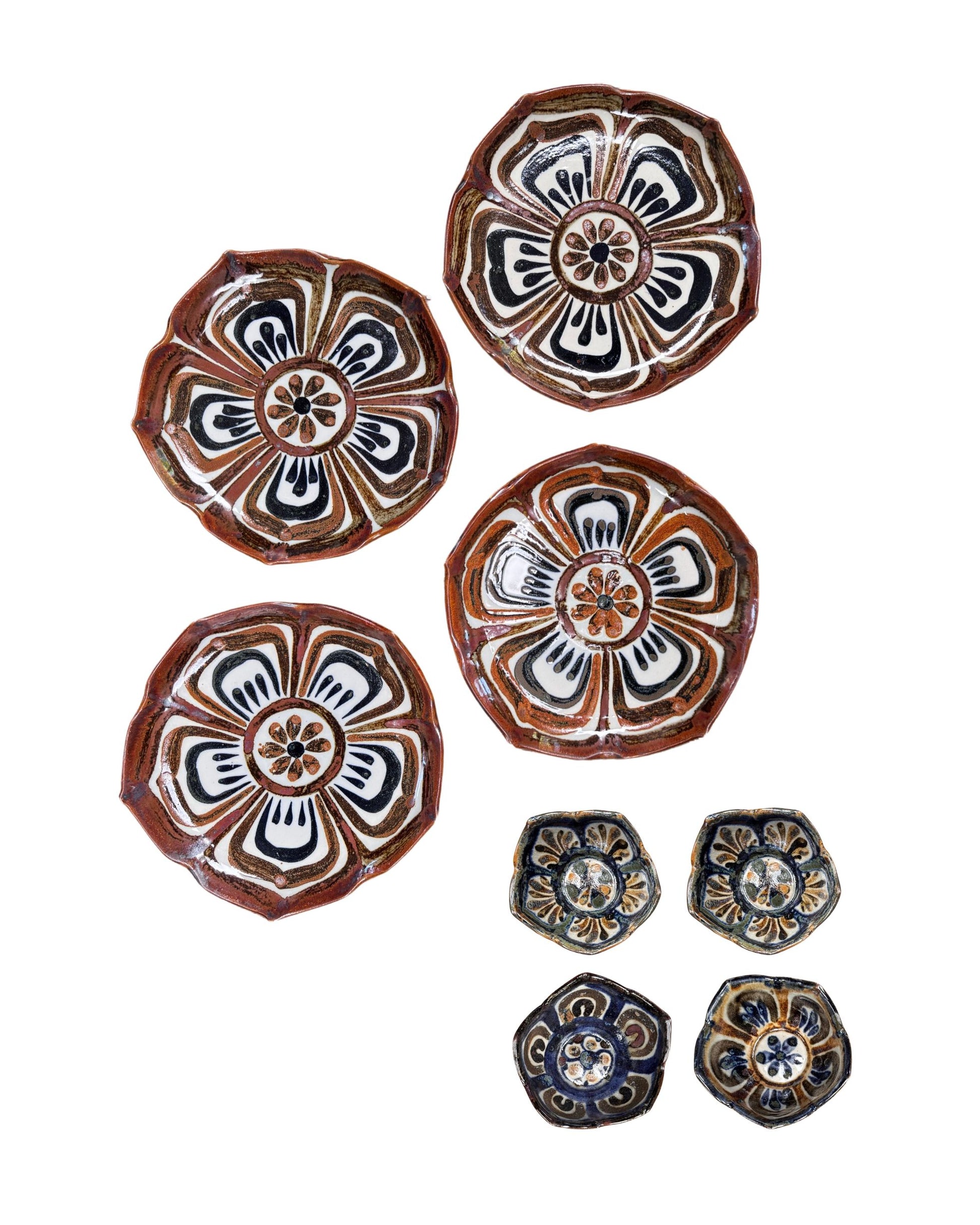  Ken Edwards El Palomar Signed Ceramic Dish Set.