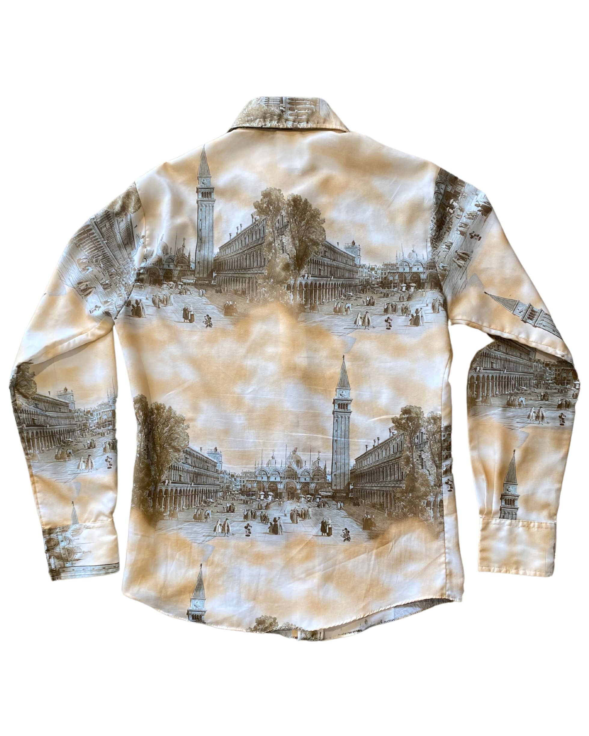 Kennington Button Down Shirt Mickey & Minnie in Vienna 1970s USA