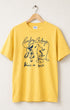 California Gold Surfing Cowboys Kick Ass high crew T-shirt with vaquero and donkey front graphic and Malibu California back print. Front view.