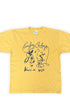 Surfing Cowboys Kick Ass high crew T-shirt in California Gold with washed-black vaquero and donkey graphic on the front.