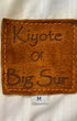 Interior Kiyote of Big Sur leather label with women’s medium size tag.