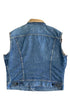 LEE Stormrider 1970s Denim Cut-Off Vest Great Wear Back on white background.