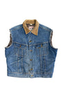 LEE Stormrider 1970s Denim Cut-Off Vest Great Wear Front on white background.