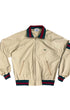 Front view of 1970s Izod Lacoste jacket with green and red trim.