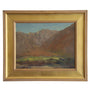 Original 1930s-40s California Landscape Painting by Lawrence A. Brunner in Gilded Wood Frame