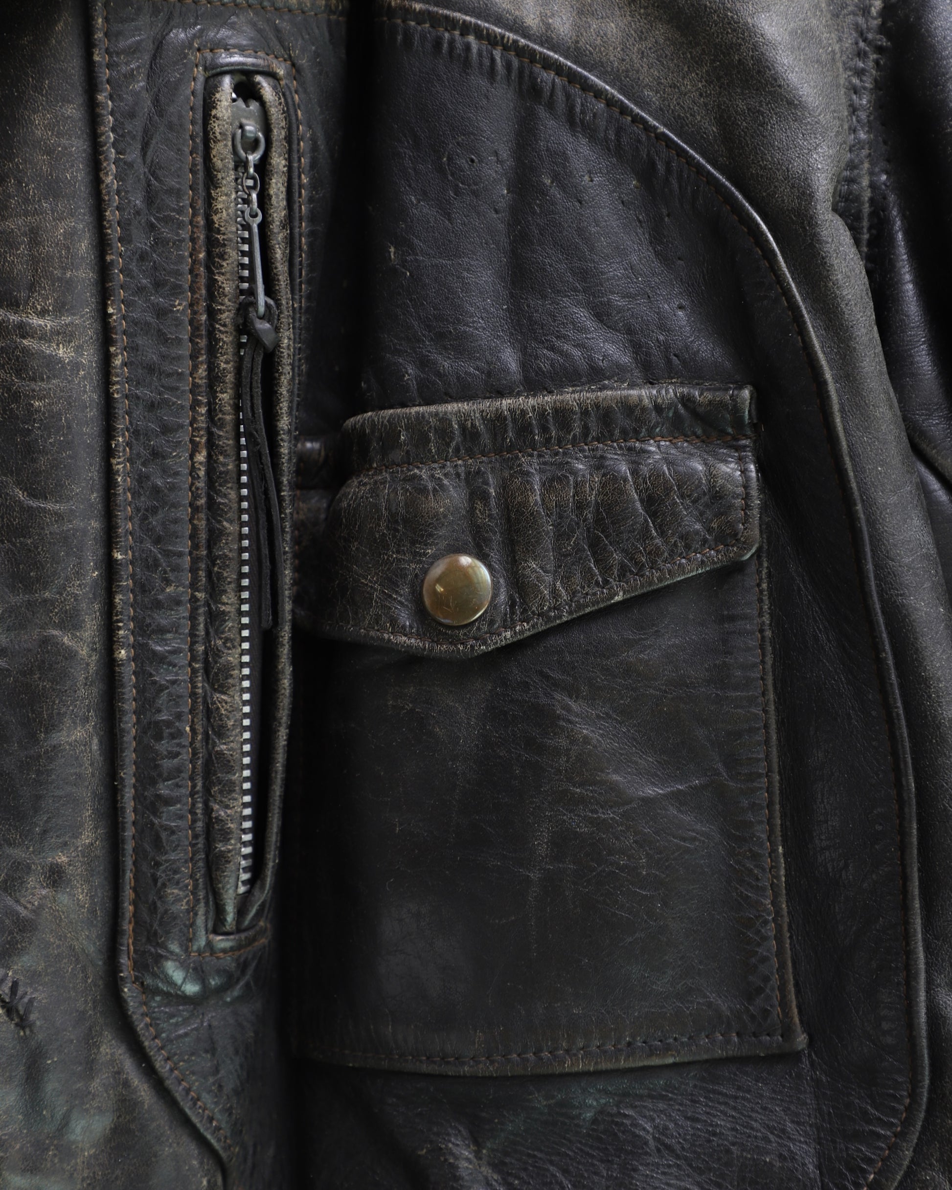 Leather Biker Kit IRC’s 1950s with Harley Patch USA - MEDIUM