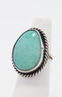Light Aqua Turquoise, Sterling Ring on white background. 