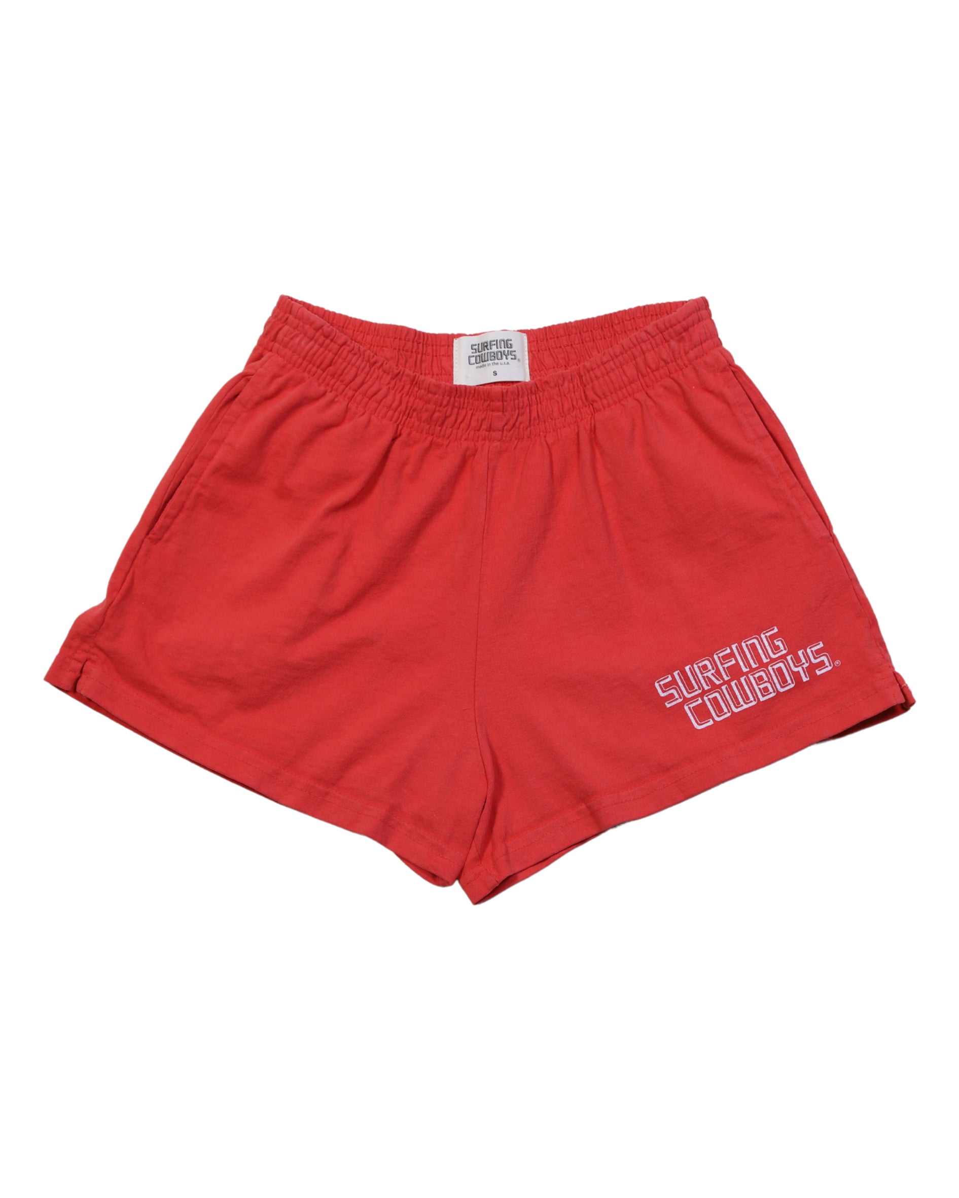 Logo Gym Shorts Washed Red