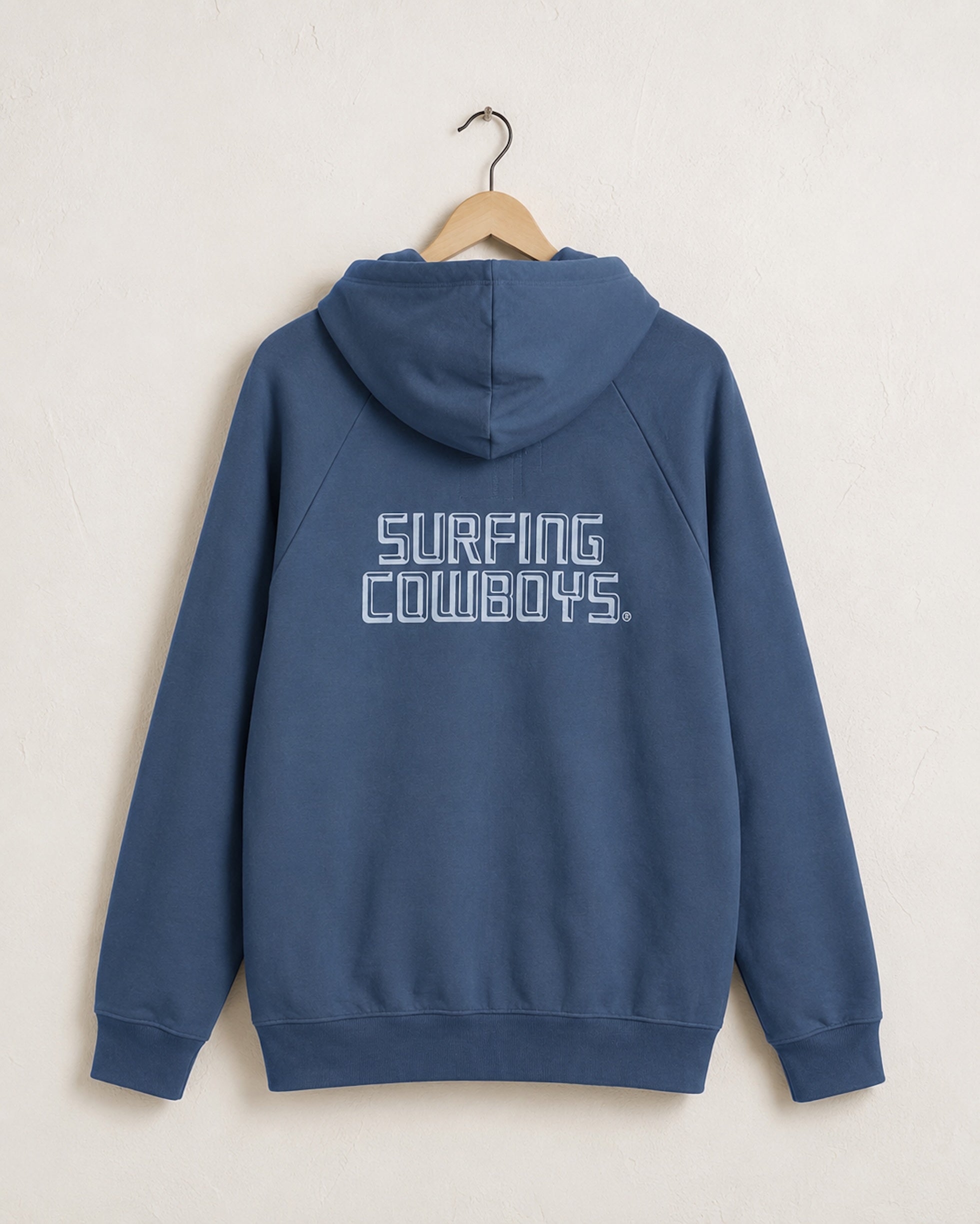 Zip Logo Hoodie - Slate Blue