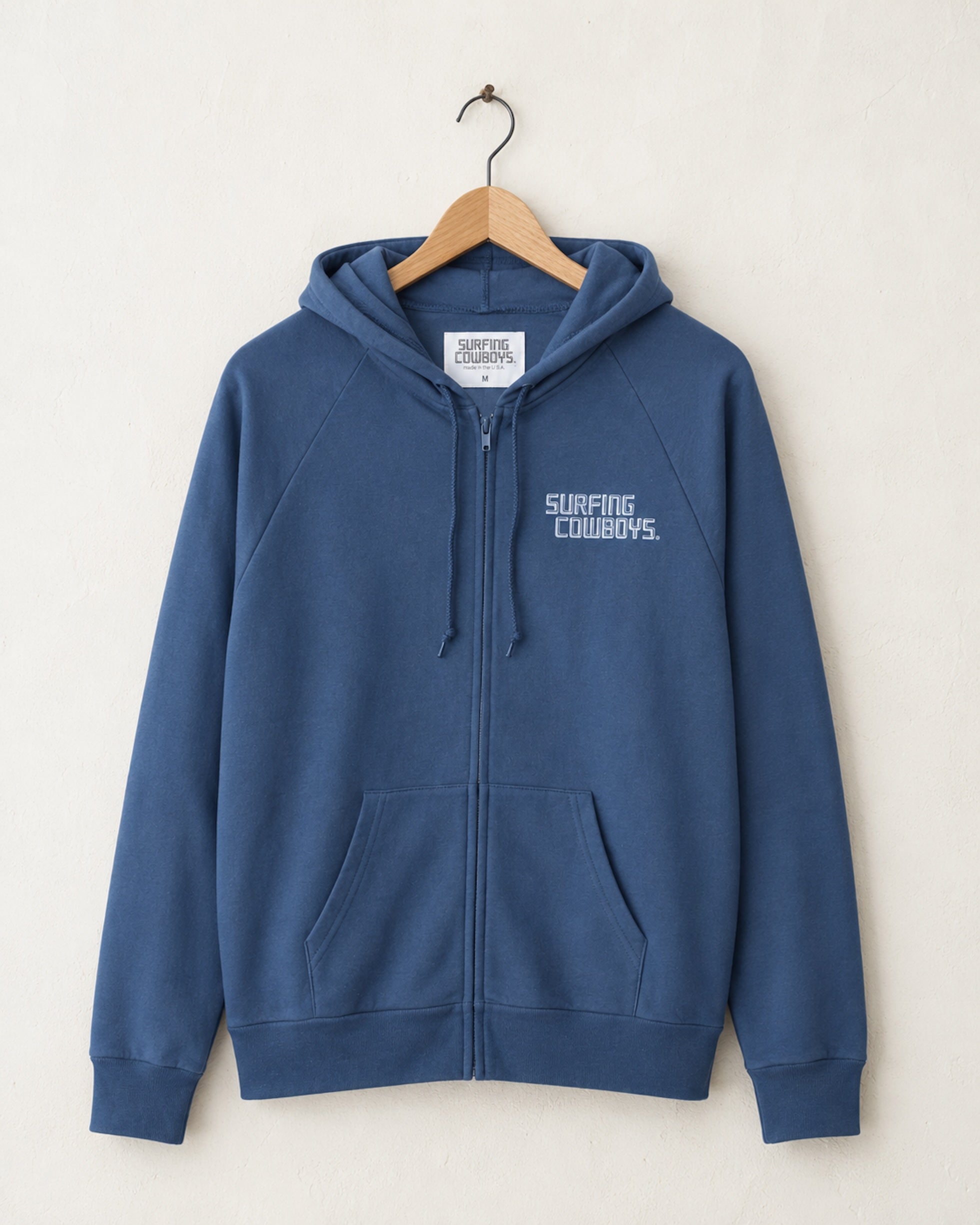 Zip Logo Hoodie - Slate Blue