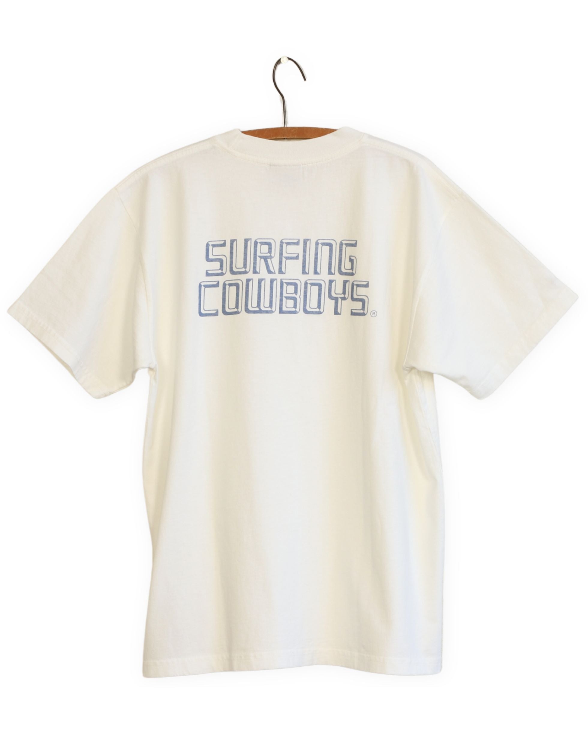 Surfing Cowboys Logo T-Shirt Cloud White + Navy