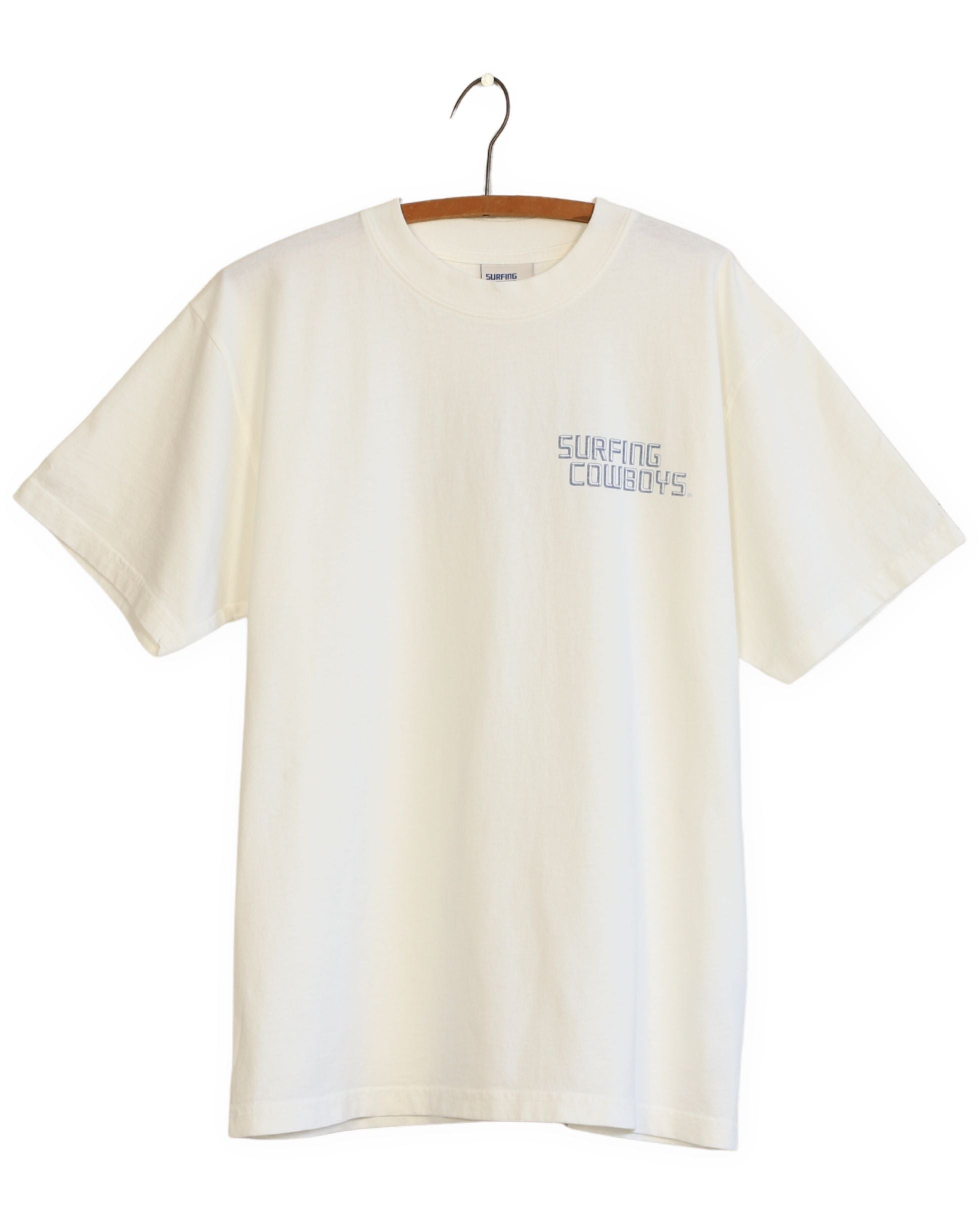 Surfing Cowboys Logo T-Shirt Cloud White + Navy