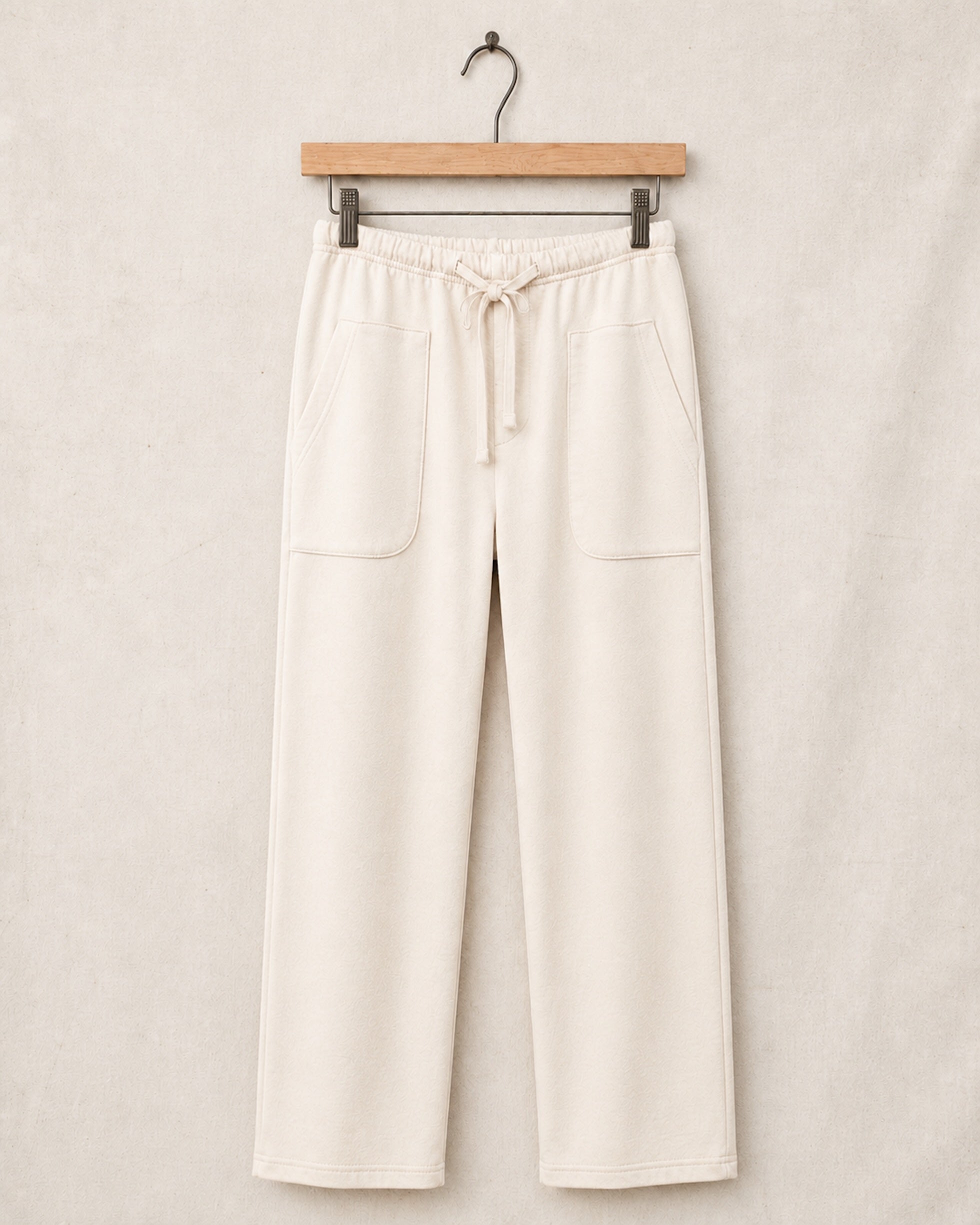 The Weekender Loopback Cotton Pants – Natural