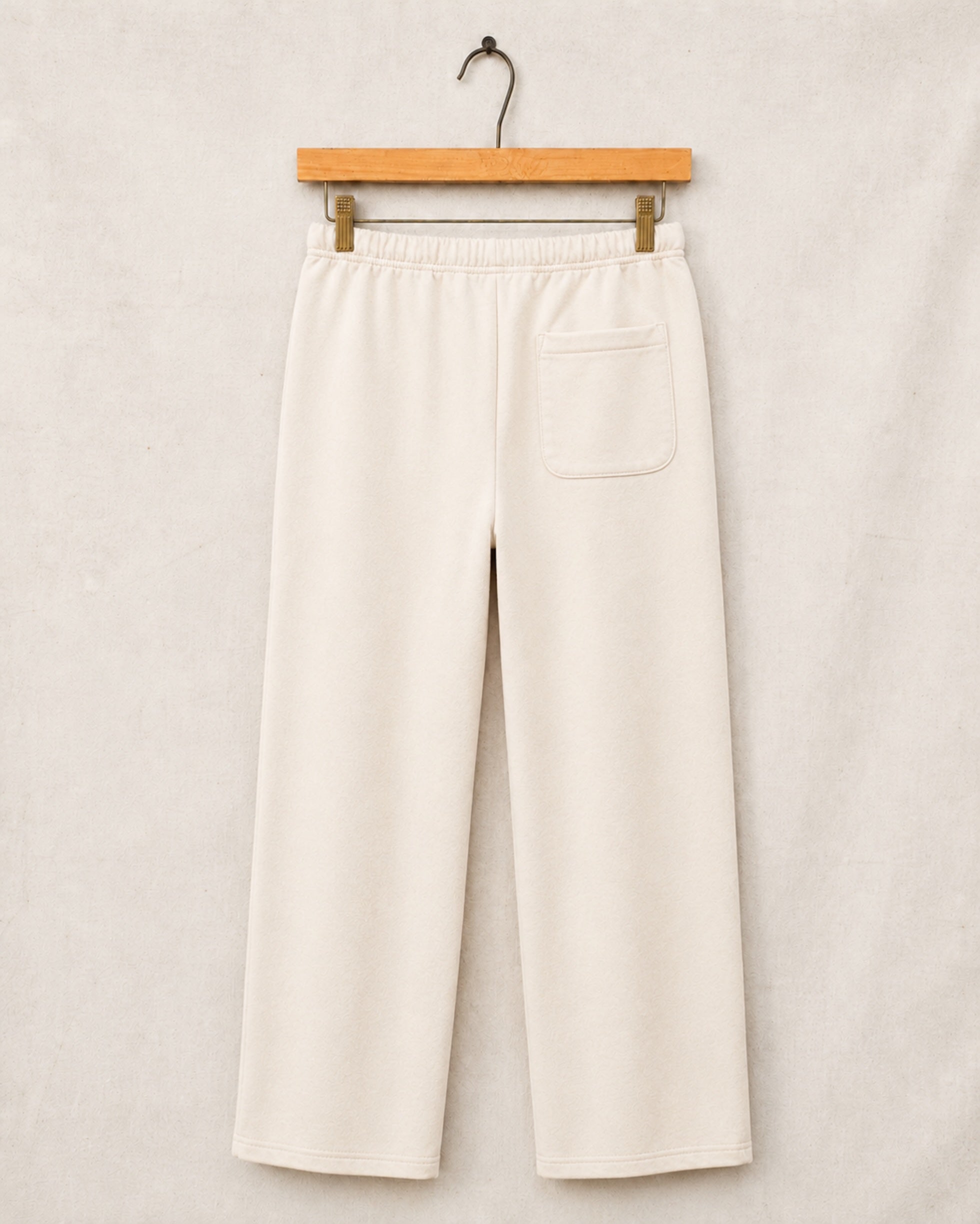 The Weekender Loopback Cotton Pants – Natural