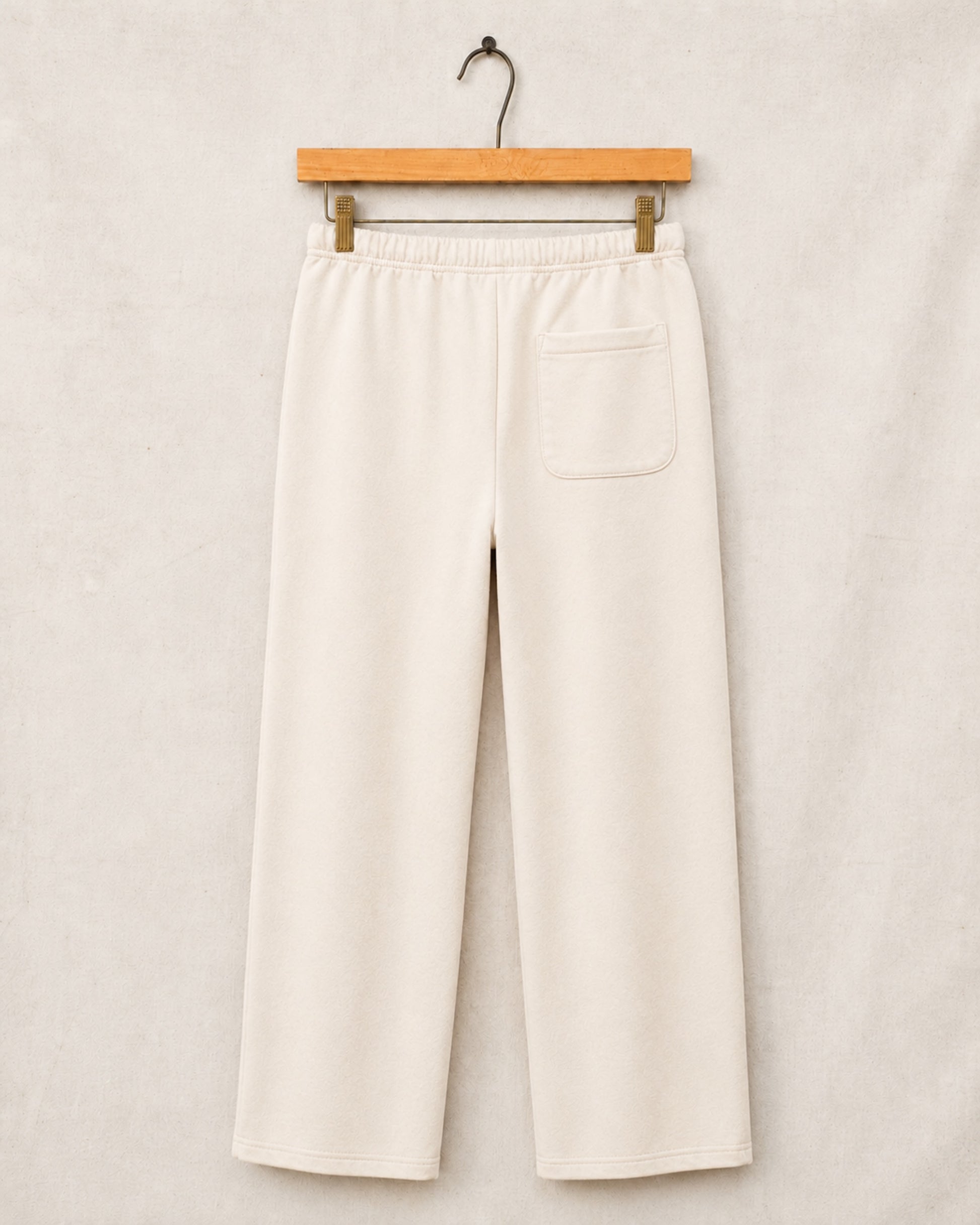 The Weekender Loopback Cotton Pants – Natural