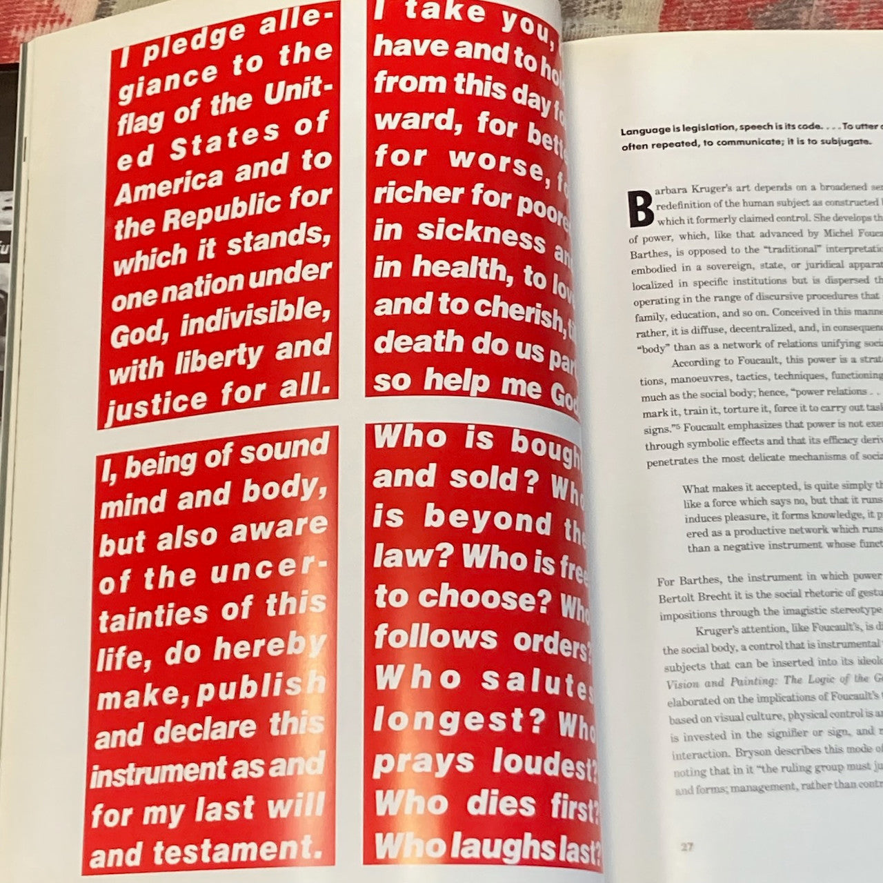 Love for Sale: The Words and Pictures of Barbara Kruger Kate Linker; Barbara Kruger , Abrams Inc, 1990 Inside Page 2