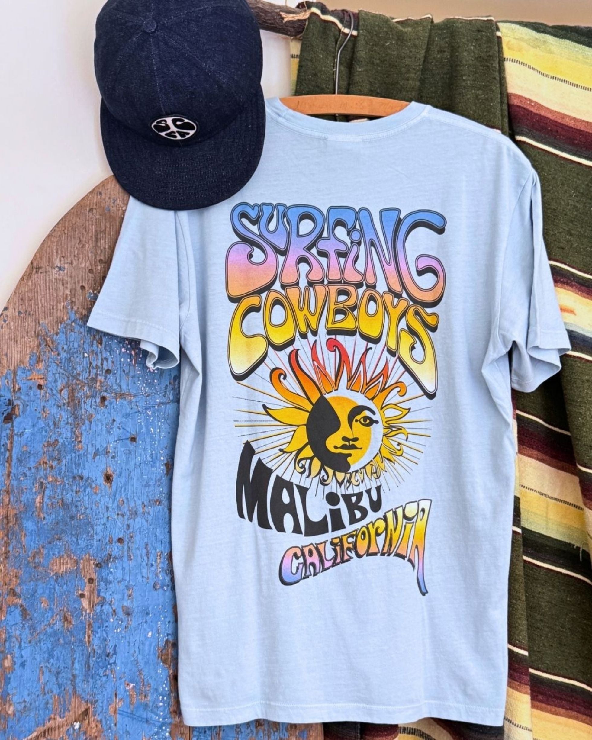 Lowrider Sun T-Shirt - Sky Blue