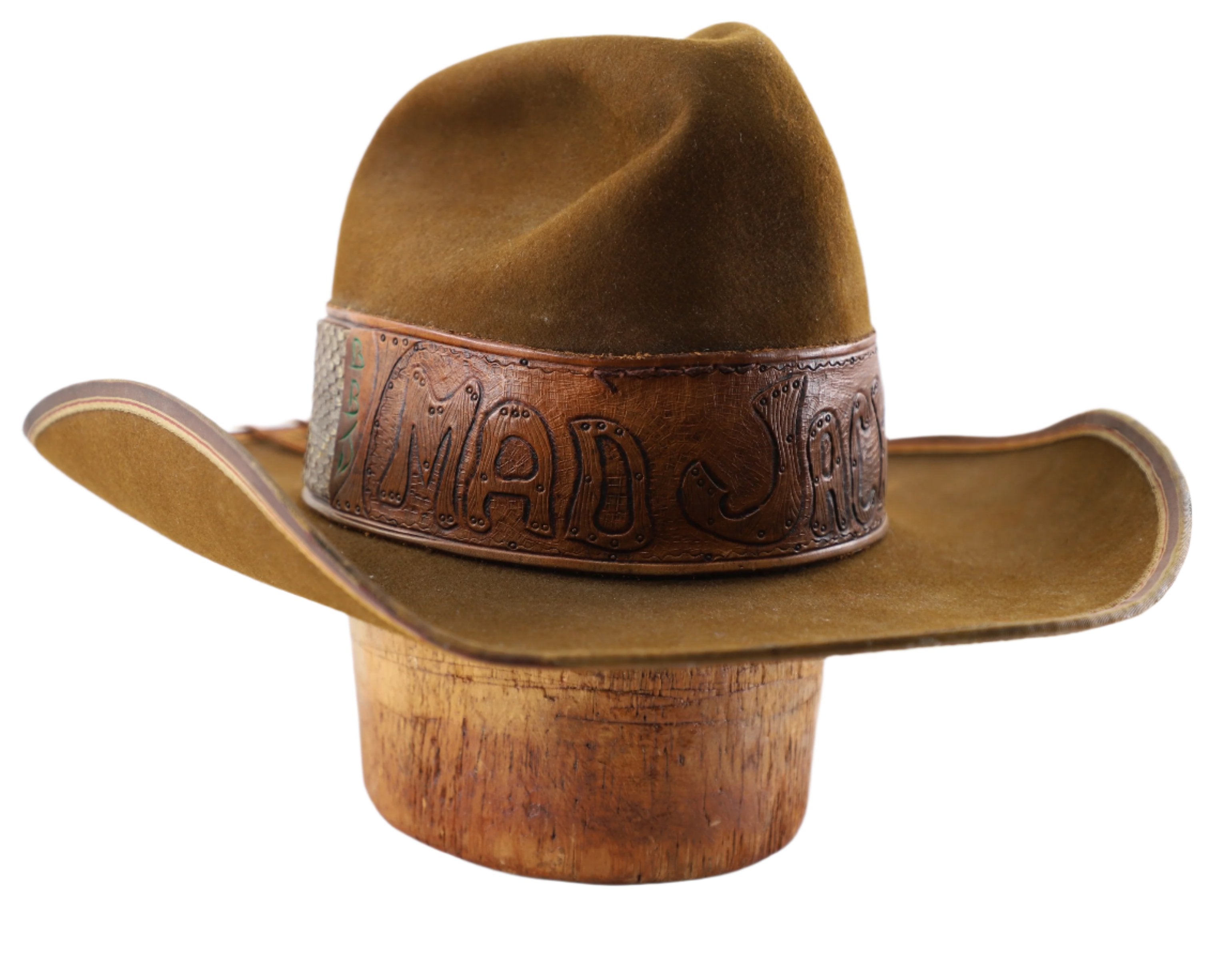 Mad Jack 1970s Custom Leather + Python Western Hat Front