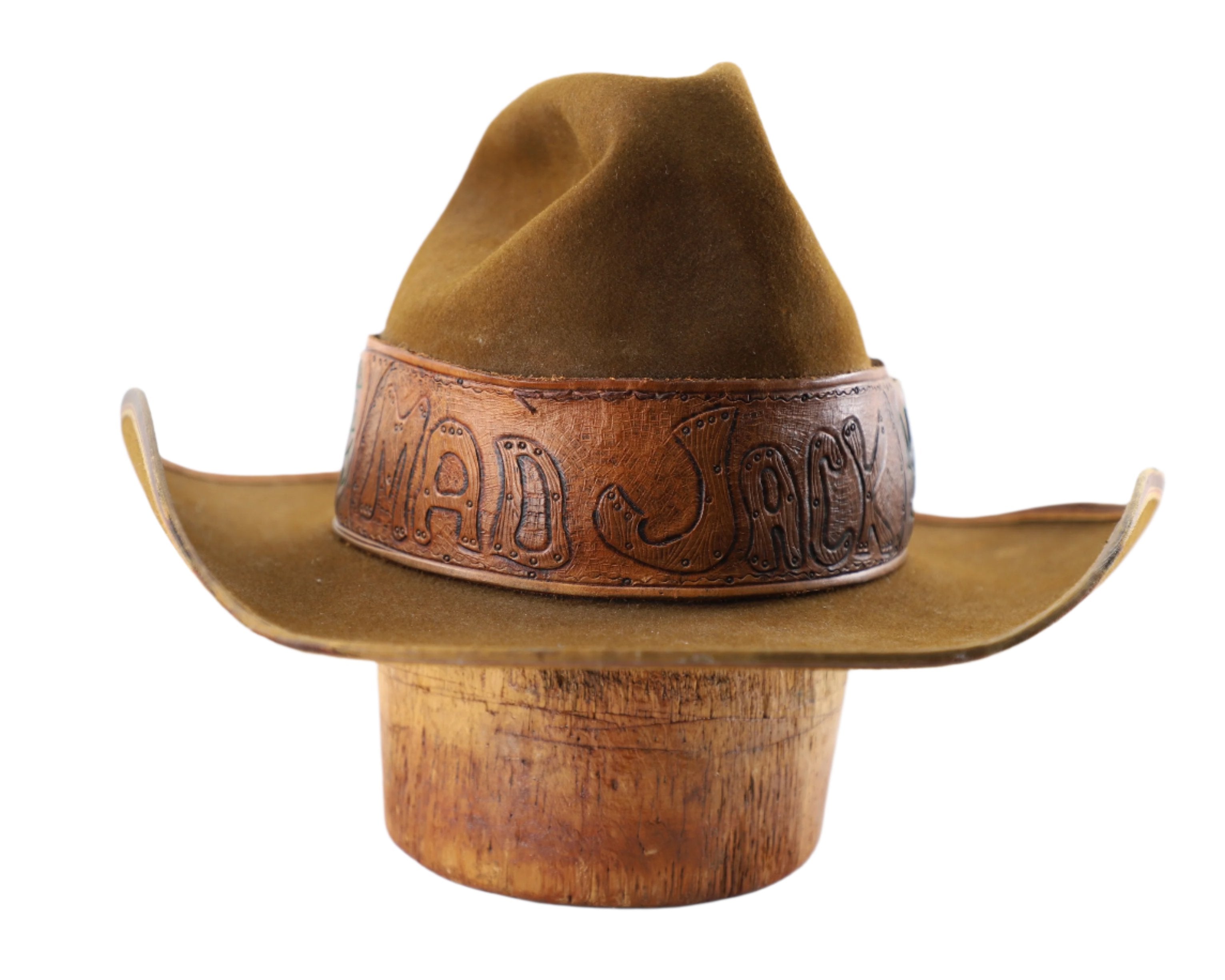 Mad Jack 1970s Custom Leather + Python Western Hat Front