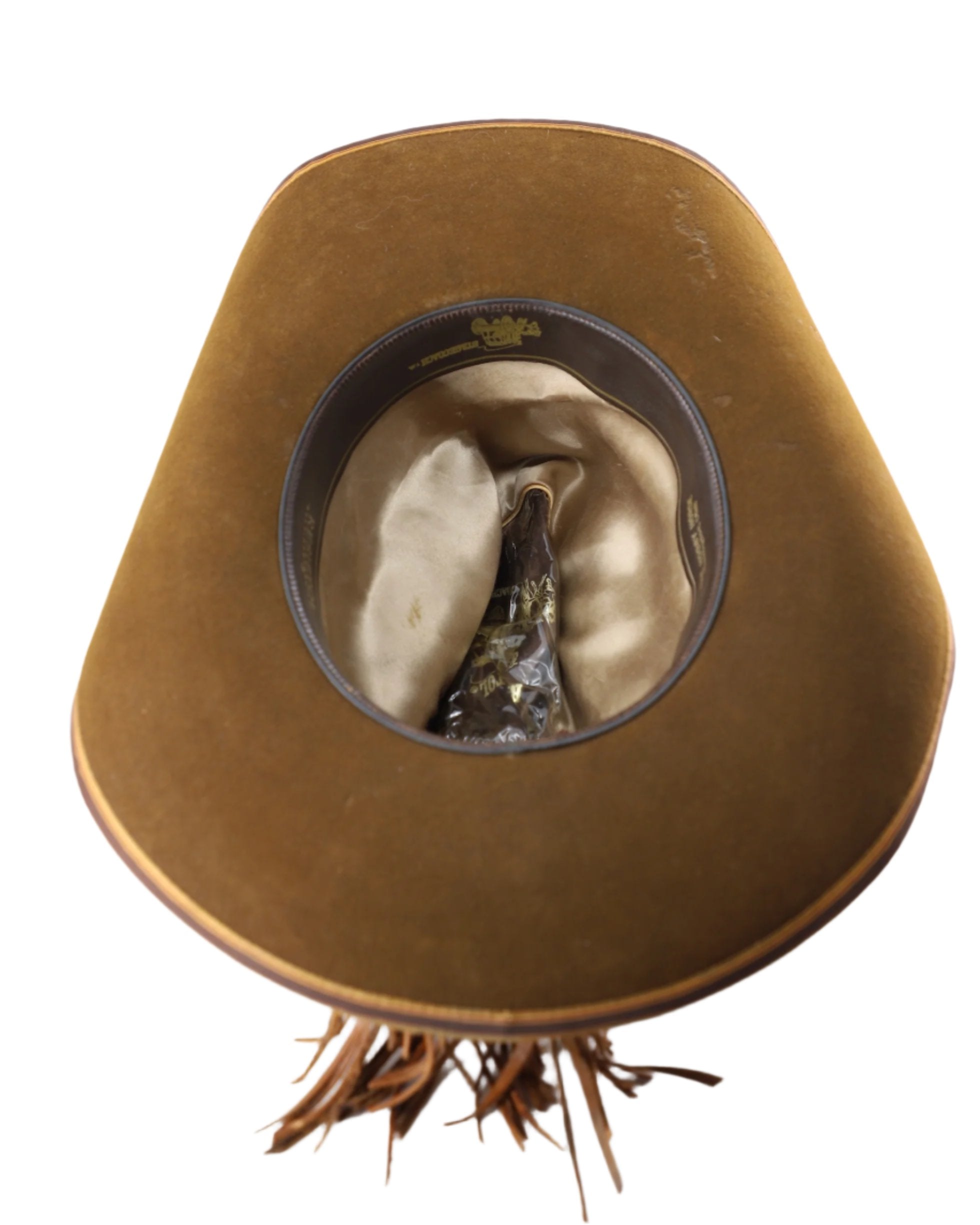 Mad Jack 1970s Custom Leather + Python Western Hat Underside