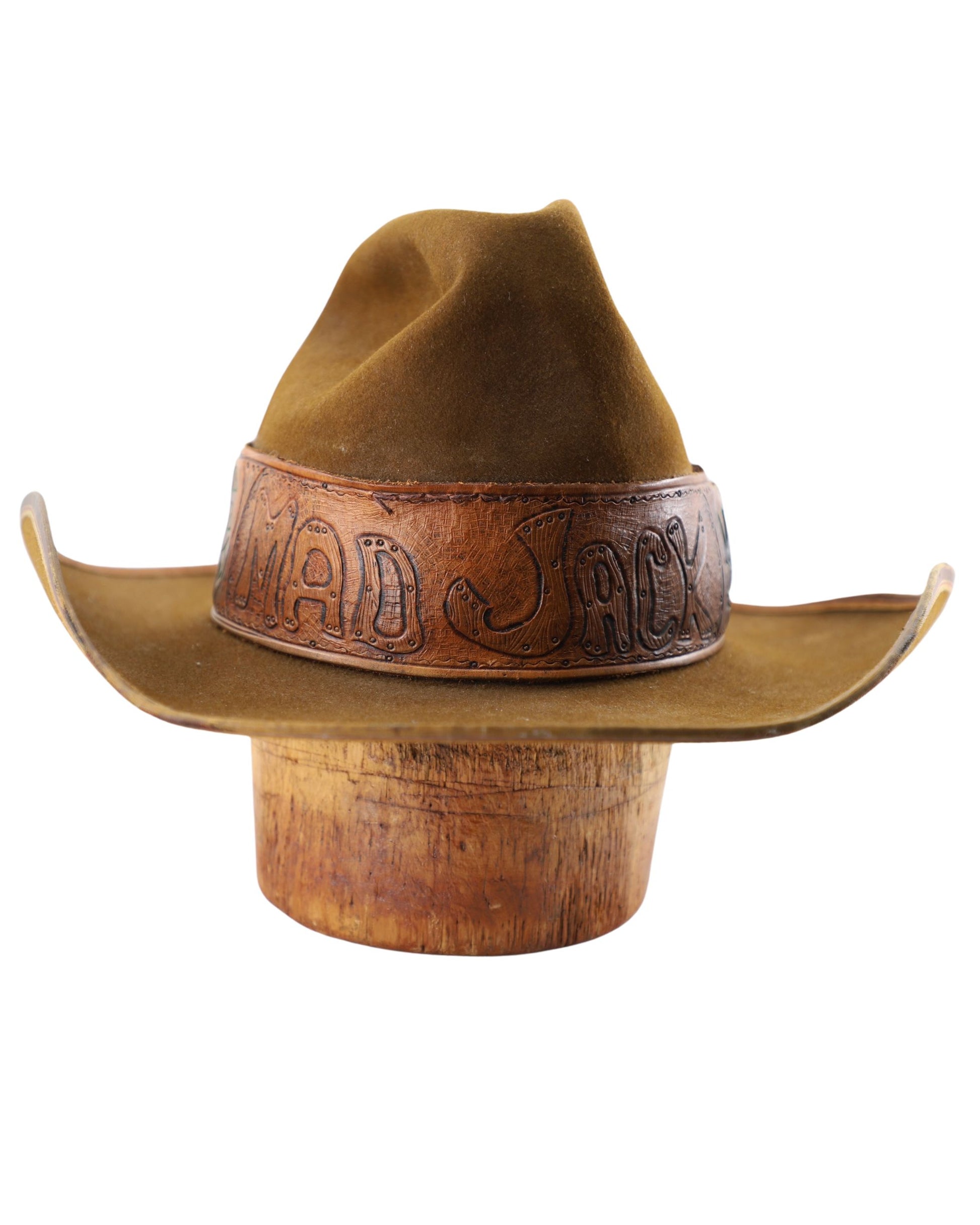 Mad Jack 1970s Custom Resistol Leather + Python Western Hat (Size 7.5)