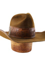 Mad Jack 1970s Custom Resistol Leather + Python Western Hat (Size 7.5) front angle