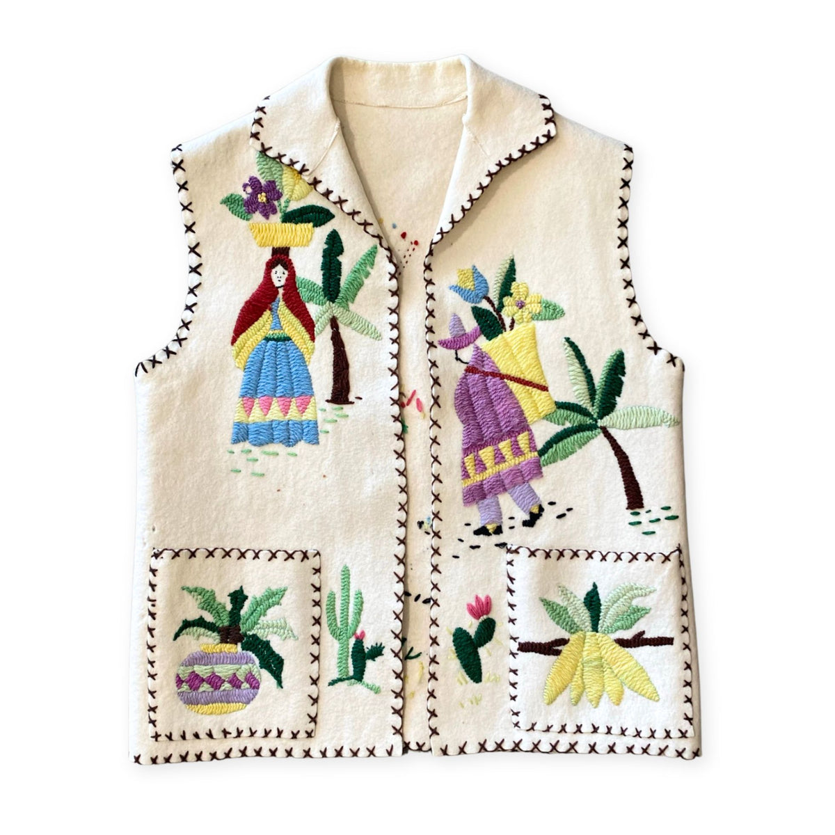 トップス Lee6(ROKU)MEXICAN MOTIF JAQUARD VEST 6 ROKU ロク MEXICAN MOTIF JAQUARD VEST ベスト