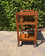 Midcentury Bar Cart Tea Trolley with Removable Trays Teak 1960s Denmark