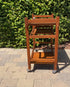 Midcentury Bar Cart Tea Trolley with Removable Trays Teak 1960s Denmark