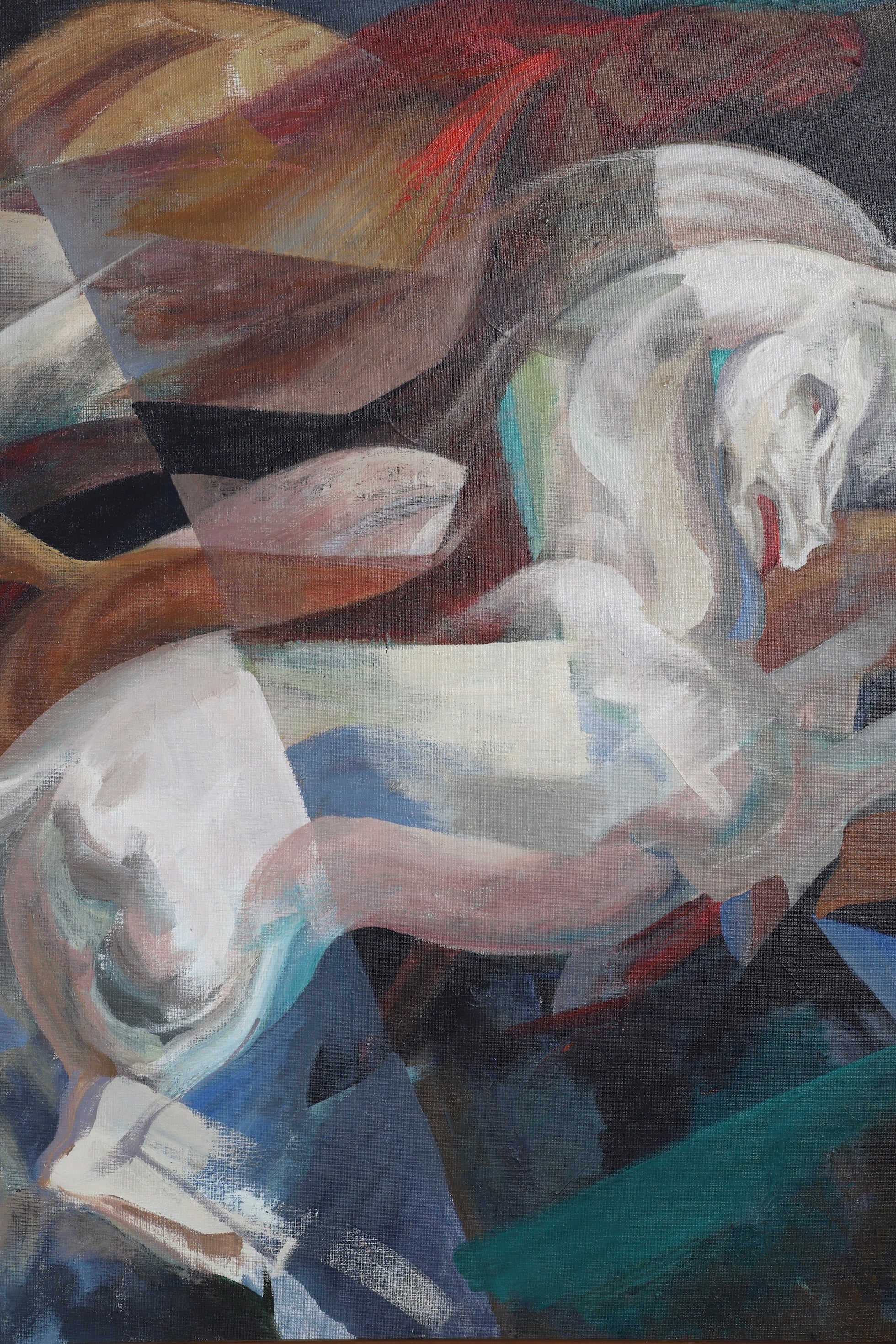 Lumen Winter Painting "Horses in Flight", Oil on Canvas c. 1939-44