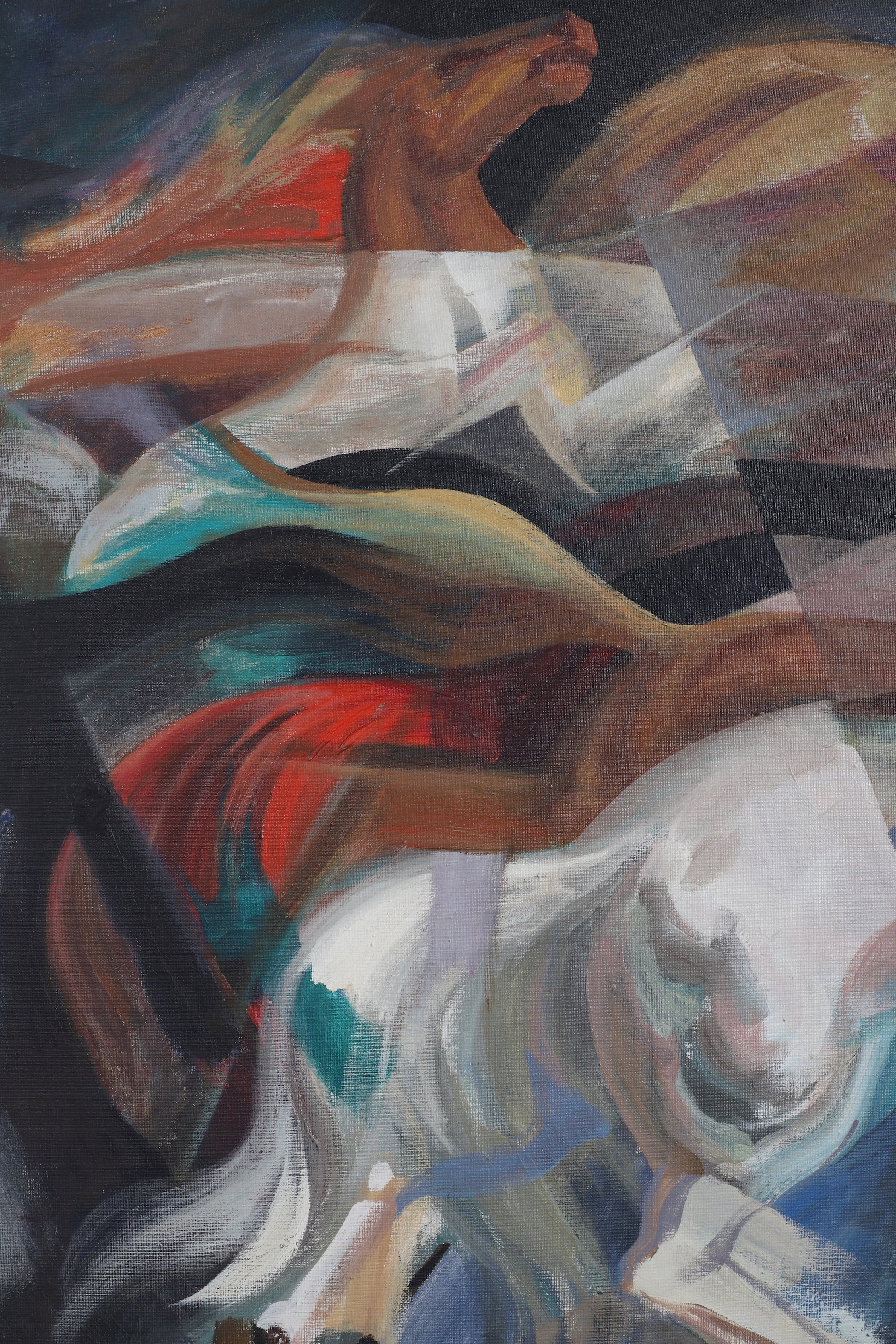 Lumen Winter Painting "Horses in Flight", Oil on Canvas c. 1939-44