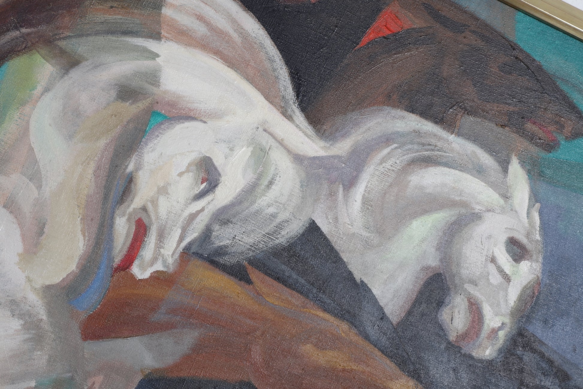 Lumen Winter Painting "Horses in Flight", Oil on Canvas c. 1939-44
