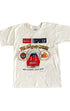 Front of 1984 Tom “Mongoose” McEwen Coors Corvette Olympic Year Tour T-shirt with bold car graphic.